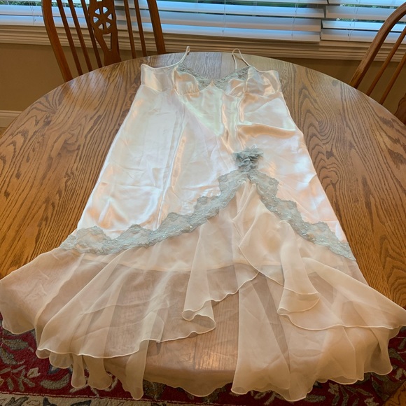 Cacique Intimates & Sleepwear Cacique Satin Lace Cream Blue Bridal